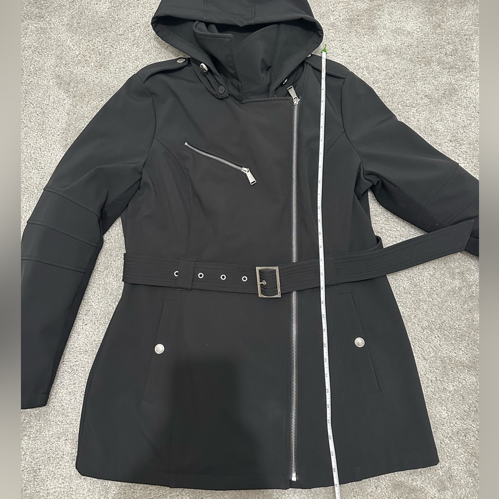 BCBGeneration Hooded Black Jacket Size Large - Picture 5 of 10